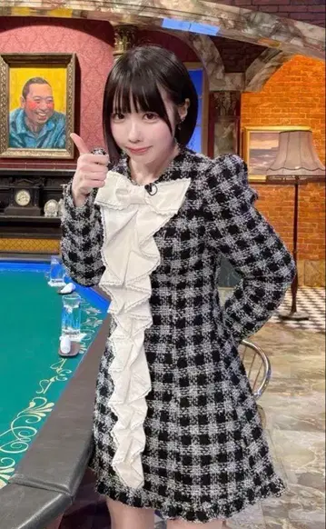 Narrator 체크 무늬 원피스 S 아노짱 착용