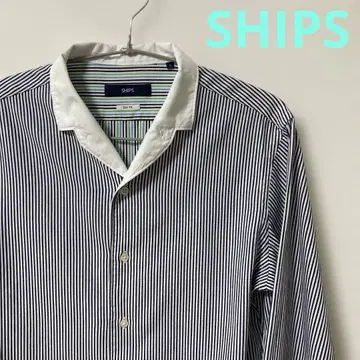 [ SHIPS ] 쉽스 긴팔 스트라이프 셔츠 슬림핏 남성용 S