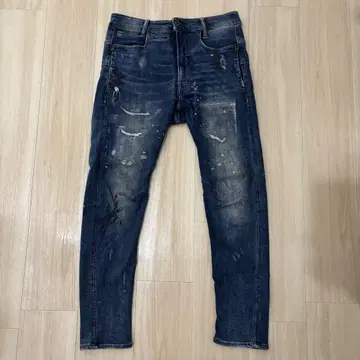 G-STAR RAW D-STAQ 3D SLIM 27인치 데님 페인트