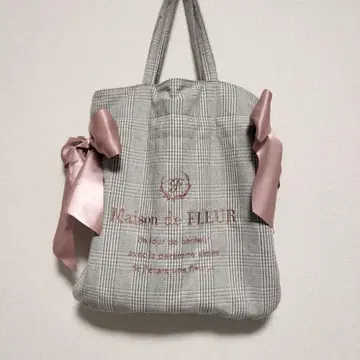 Maison de FLEUR 체크 무늬 토트백