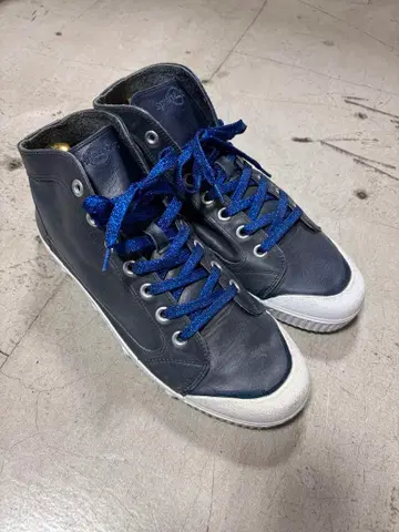 미사용 spring court 네이비 하이컷 스니커즈 43 올 가죽