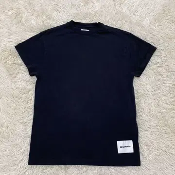 질 샌더 T셔츠 블랙 팩T 장미 XS
