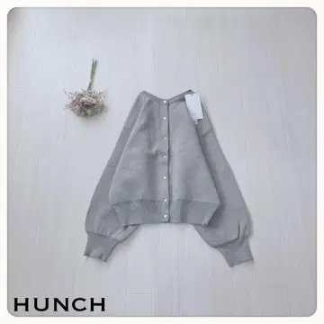 [미사용 택 포함] 한치 라메 니트 2WAY 가디건 오버 사이즈 광택