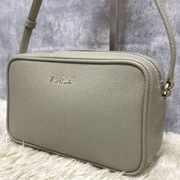[컨디션 최상] FURLA 풀라 릴리 카메라백 가죽 천연 가죽 그레이지