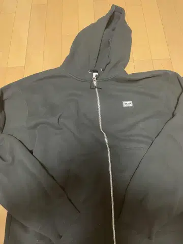 OBEY 오베이 지퍼 후드티 XL 블랙 심플 로고
