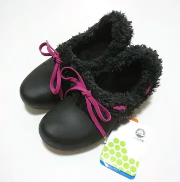 단종 crocs 그레이텔 신발 블랙 W5 리본 보아 퍼 벌목꾼