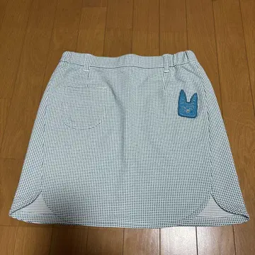 골프 여성용 스커트 화이트 블루 체크
