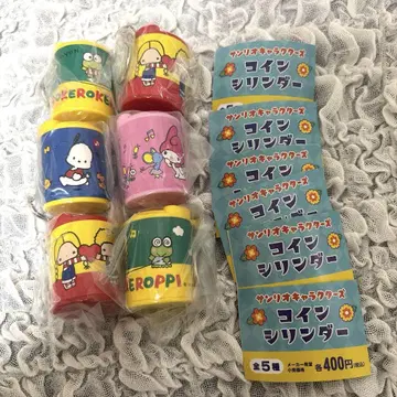 미개봉 새상품 산리오 코인 실린더 6개 세트 익명 배송
