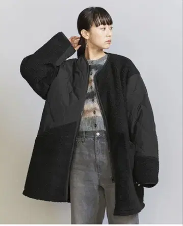 타운크라프트 패치워크 퀼팅 블루종 블랙