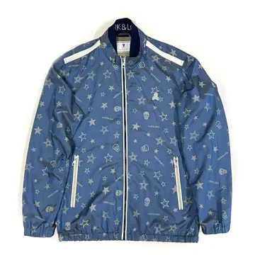 마크앤로나 집업 풀오버 점퍼 해골 스컬 블루 XL