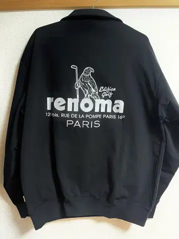 renoma 에디피스 별주 블랙 하프 지퍼 골프 점퍼