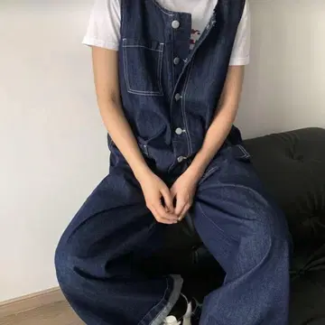 다크 블루 데님 살로펫 M