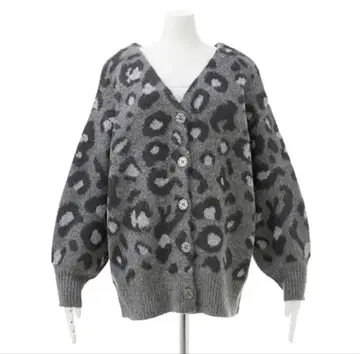 INGNI 롱 가디건 레오파드  무늬 가디건 잉그