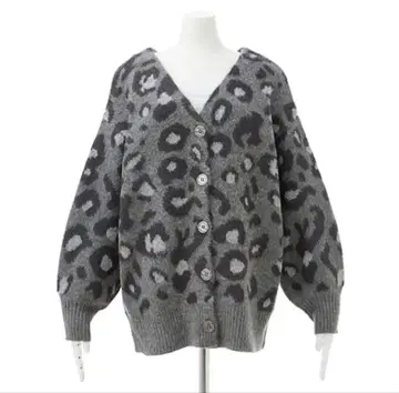 INGNI 롱 가디건 레오파드  무늬 가디건 잉그