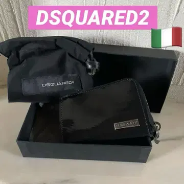 DSQUARED2 블랙 가죽 코인 케이스