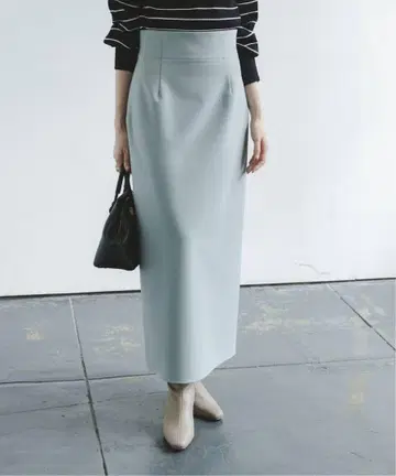 noble 저지 라이크 칼라 타이트 스커트 그린 40