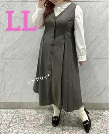 아베일 Avail 안도 우이 점프 스커트 원피스 플러스 사이즈 LL