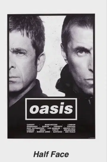 Oasis 오아시스 A2 포스터 HalfFace Live'25