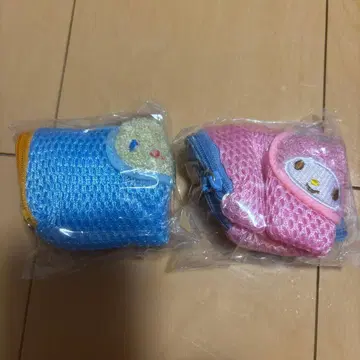 산리오 사가라 자수 메쉬 파우치 2세트