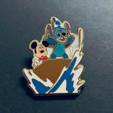 [해외 디즈니] 판타지아 스티치 미키 핀 배지