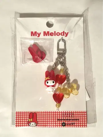 My Melody 로리즈팜 mini 키참 마이멜로디 빨간 멜로