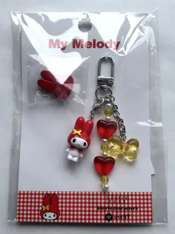My Melody 로리즈팜 mini 키참 마이멜로디 빨간 멜로