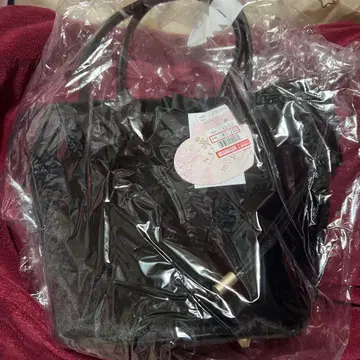 아오키 미사코 시마무라 콜라보 퍼 리본 백 블랙