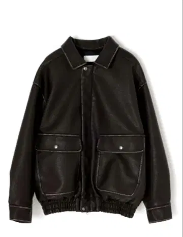 moussy 가죽 블루종 미사용품
