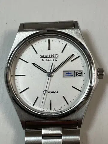 SEIKO Chronos 쿼츠 손목시계 실버