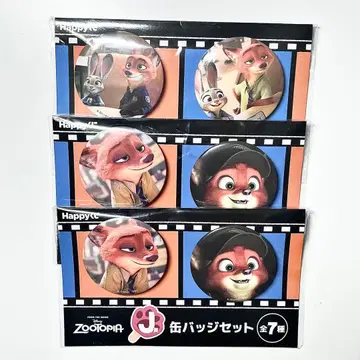 주토피아 캔뱃지 주디 닉 Happy 복권