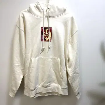 오베이 OBEY 속기모 맨투맨 풀오버 후드티 크림 M