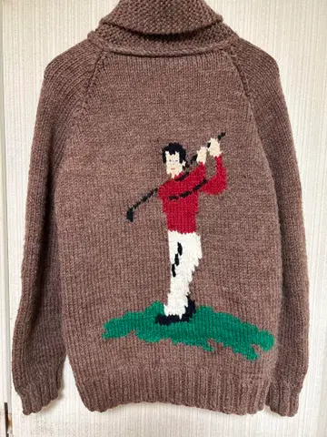 카우친 스웨터 골프 패턴 TALON 지퍼