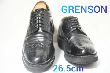 GRENSON 통굽 윙팁 블랙 소가죽 26.5cm