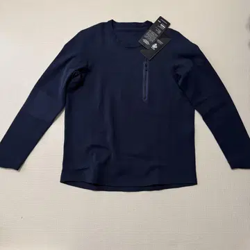 DESCENTE 데상트 네이비 하프 지퍼 풀오버 셔츠