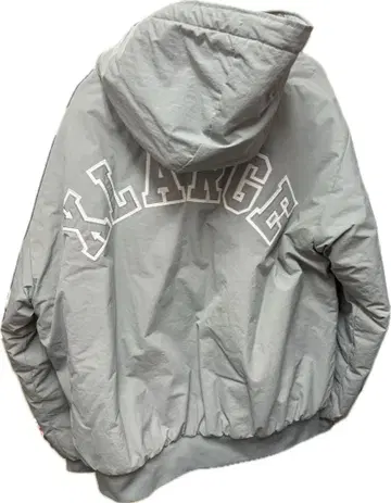 XLARGE 그레이 나일론 자켓 후드 부착