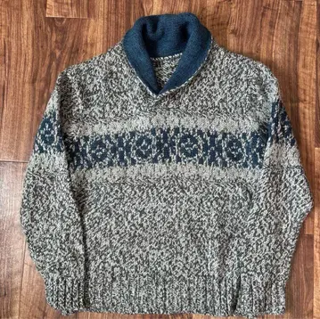 90s USA 구제 빈티지 숄카라 니트 스웨터 노르딕