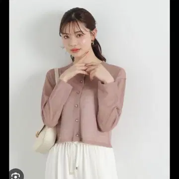 프로포션 시어 크루넥 가디건