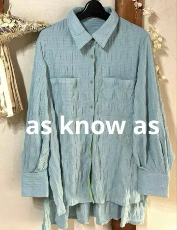 as know as de base 긴팔 블라우스 셔츠