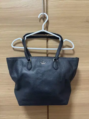 가죽 토트백 블랙