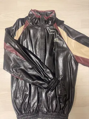 광택 나일론 자켓 블랙 블랙 자켓