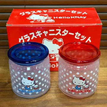 2004년 새상품 헬로키티 유리 캐니스터