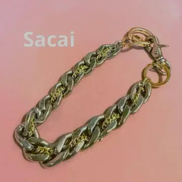 가격 인하! Sacai 골드 실버 체인 목걸이