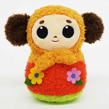 마트료시카 체부라시카 봉제 인형 오렌지