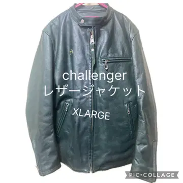 challenger 가죽 자켓 가죽 점퍼 그린 XLARGE