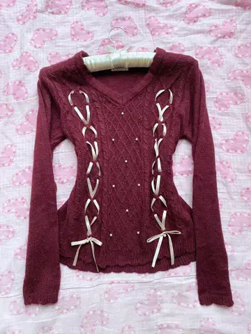 axes 액시즈 레이스업 리본 히메로리 y2k coquette 00s