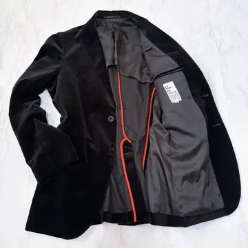 시맨틱 디자인 벨로아 테일러드 자켓 블랙 M