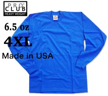 PRO CLUB 파랑 롱 슬리브 롱 T 4XL 사이즈 6.5 oz