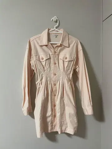 MOUSSY 핑크 미니 원피스 긴팔