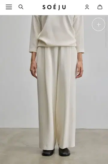 턱 와이드 팬츠 WHITE