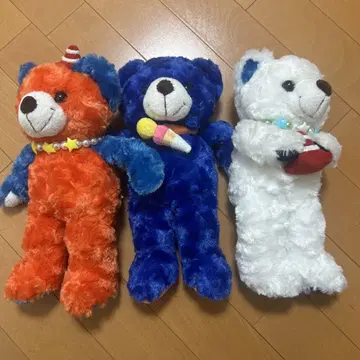 도쿄 타워 한정판 지역 베어 봉제 인형 블루씰 3체 세트